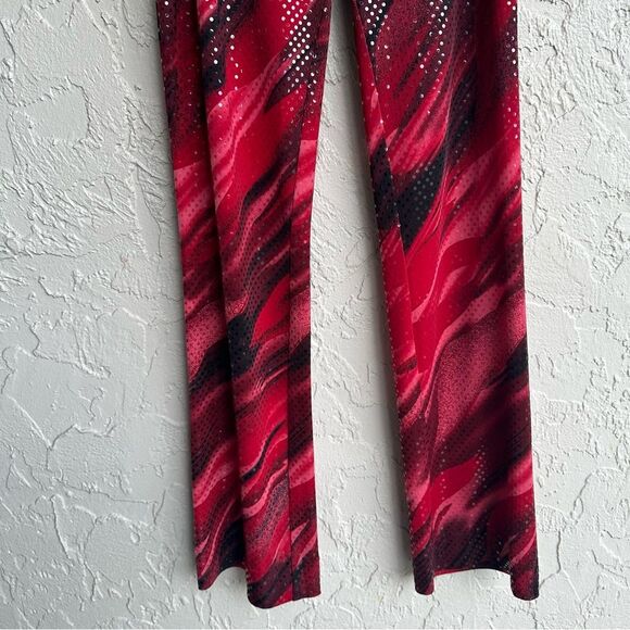 CACHE Pants Women 4 Vintage Y2K Disco Flare Size Zip USA Red Sequin - Picture 3 of 9